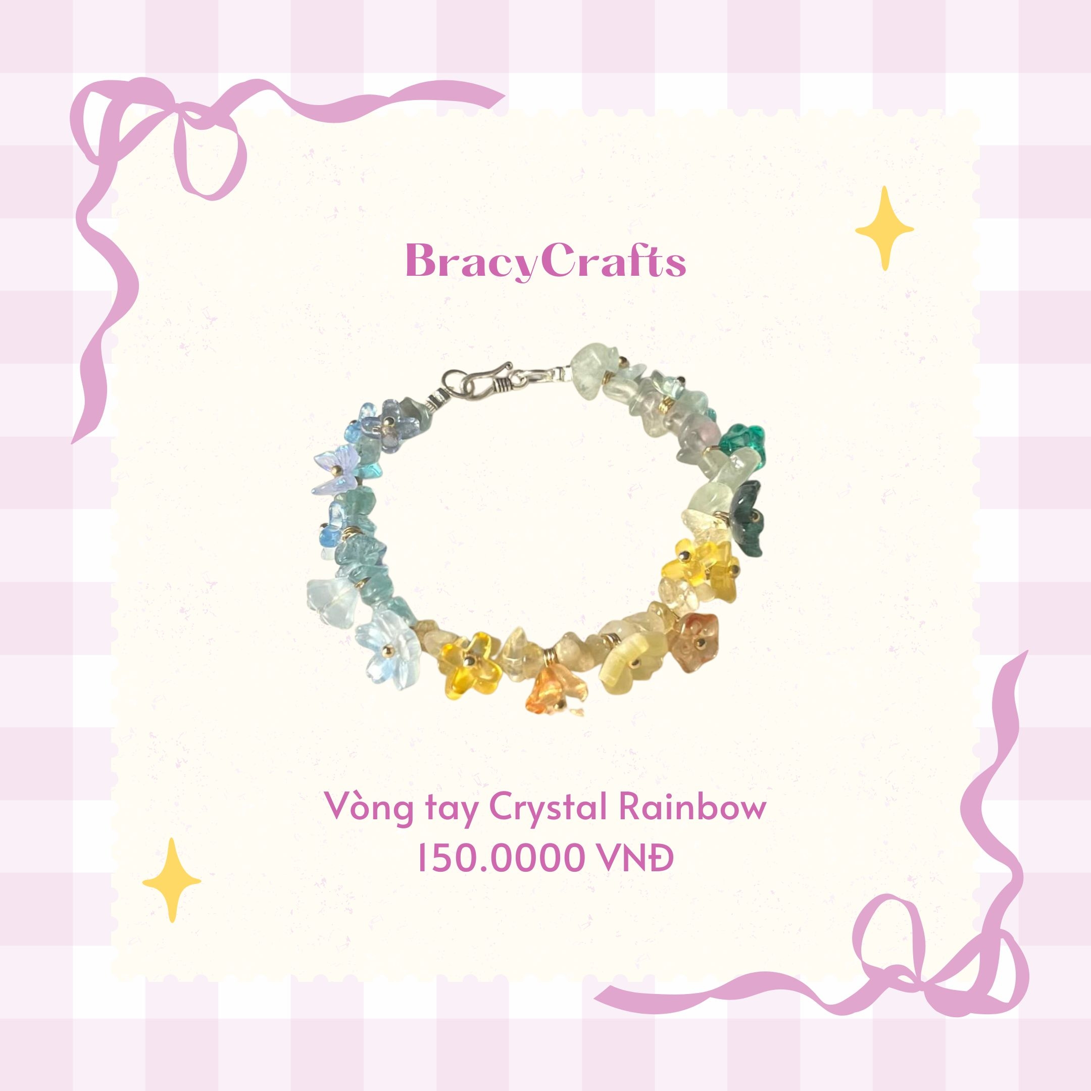 Vòng tay crystal rainbow