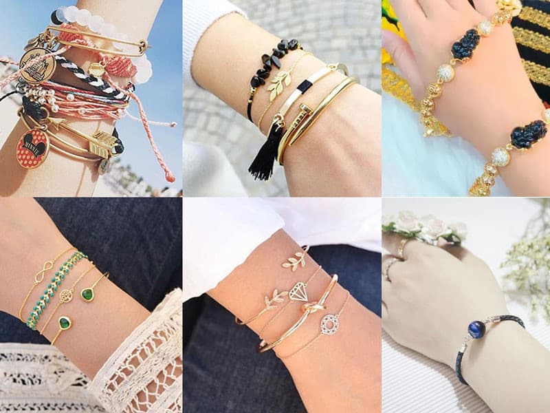 Đa dạng chất liệu vòng tay handmade